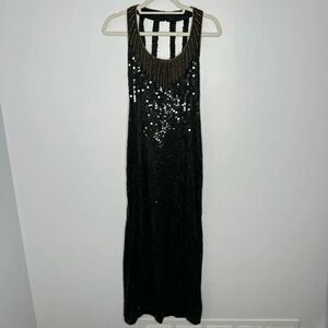 laurence kazar new york sequins dress with open back